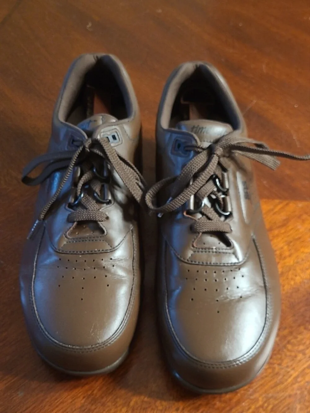 SAS Men's Time-out Leather Brown Lace-Up Comfort Walking Sneakers 11.5 EUC